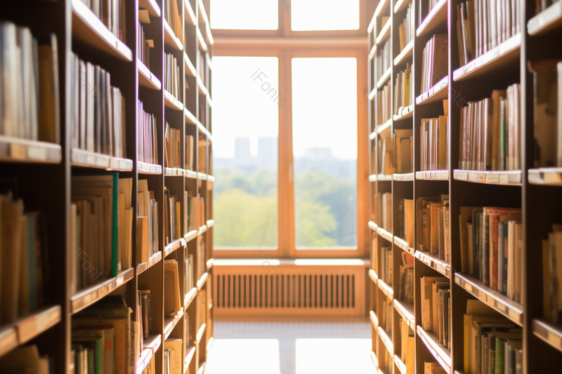 图书馆图书室内书架上排列整齐的书,高清,摄影图,摄影图片,图片大全,摄影图免费下载